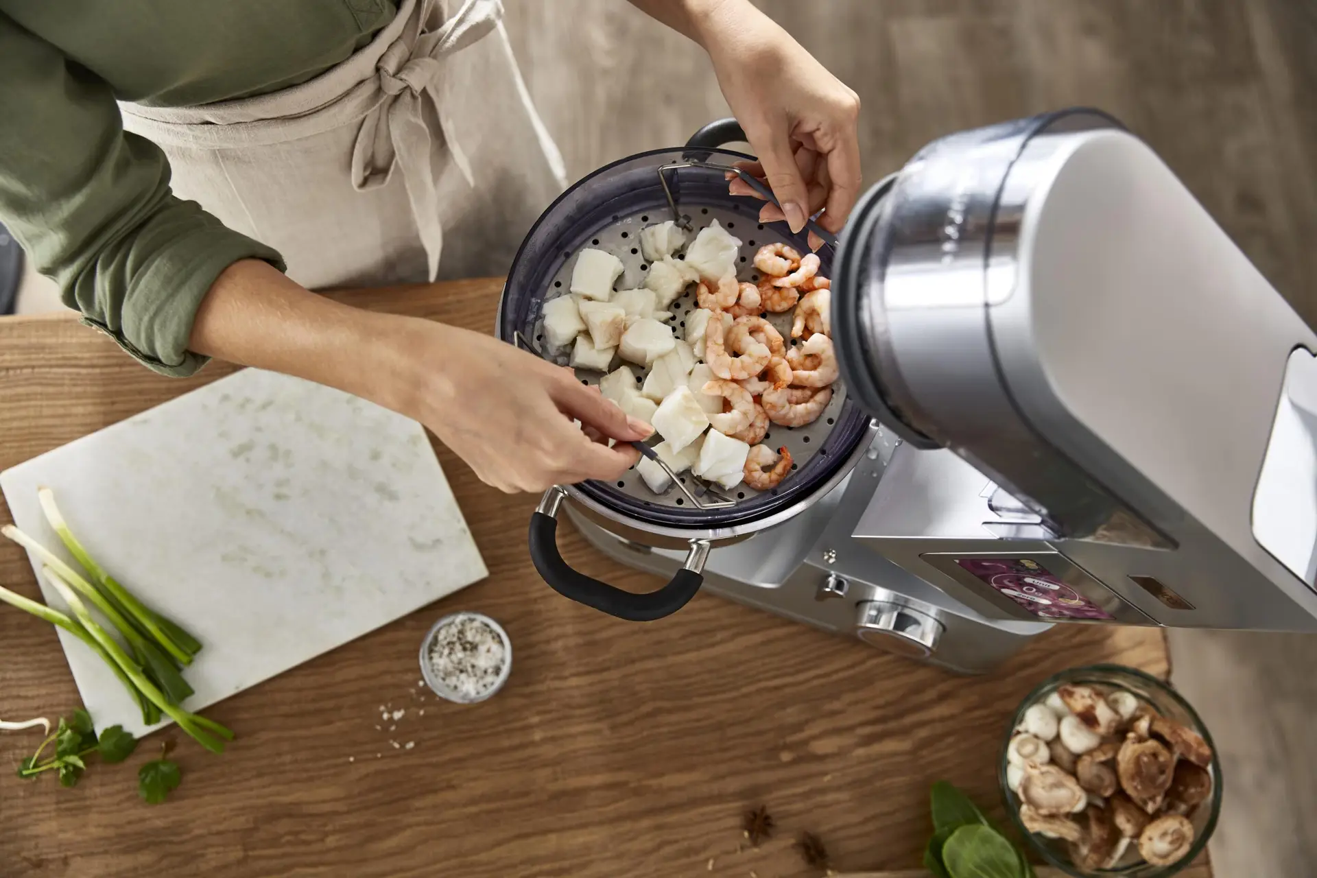 Mit der Cooking Chef XL lassen sich auch Meeresfrüchte problemlos zubereiten.